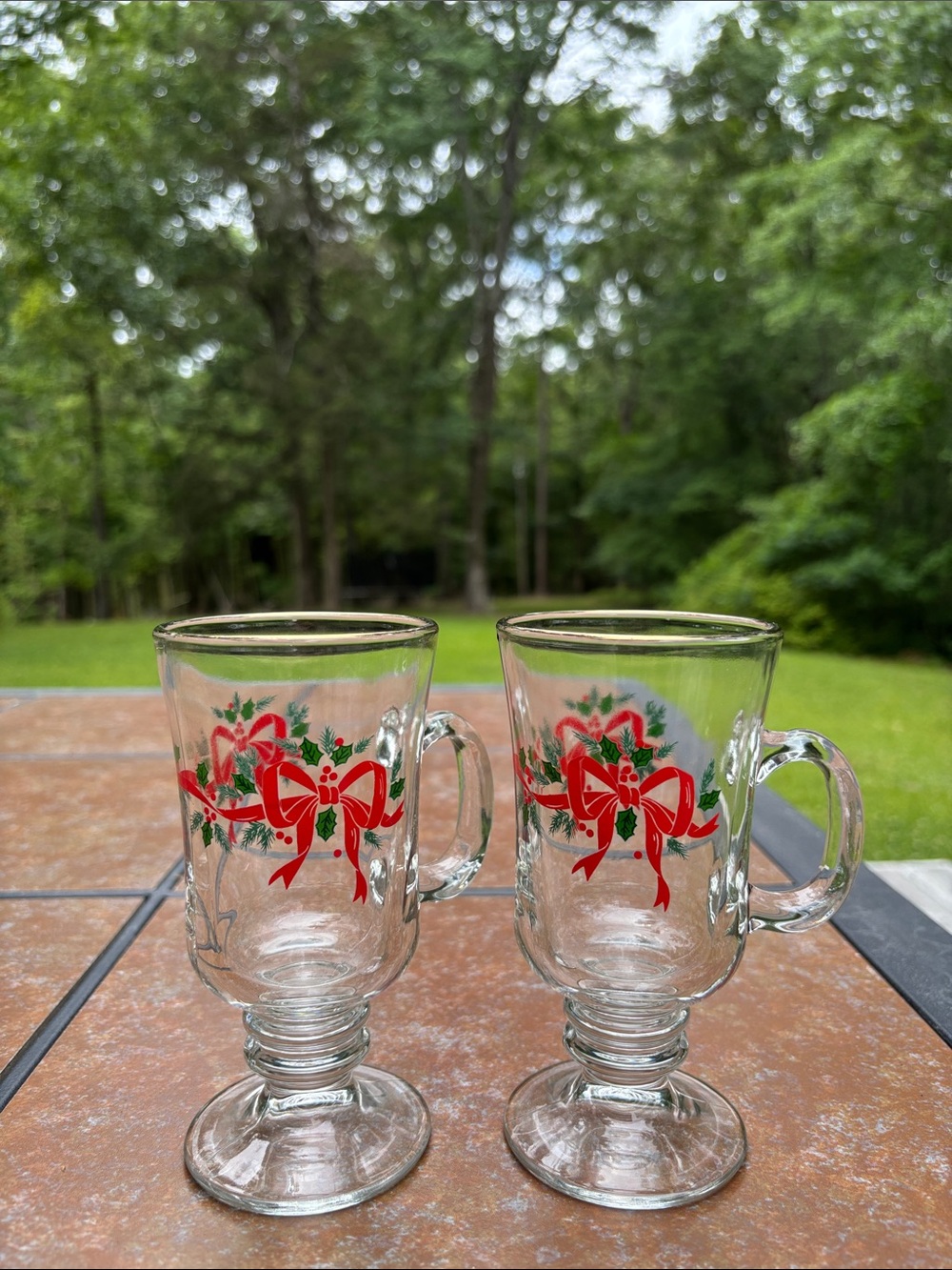 Vintage Libbey Glass Company Pedestal Footed Glass Pattern Is "Irish Mug" - Picture 8 of 8